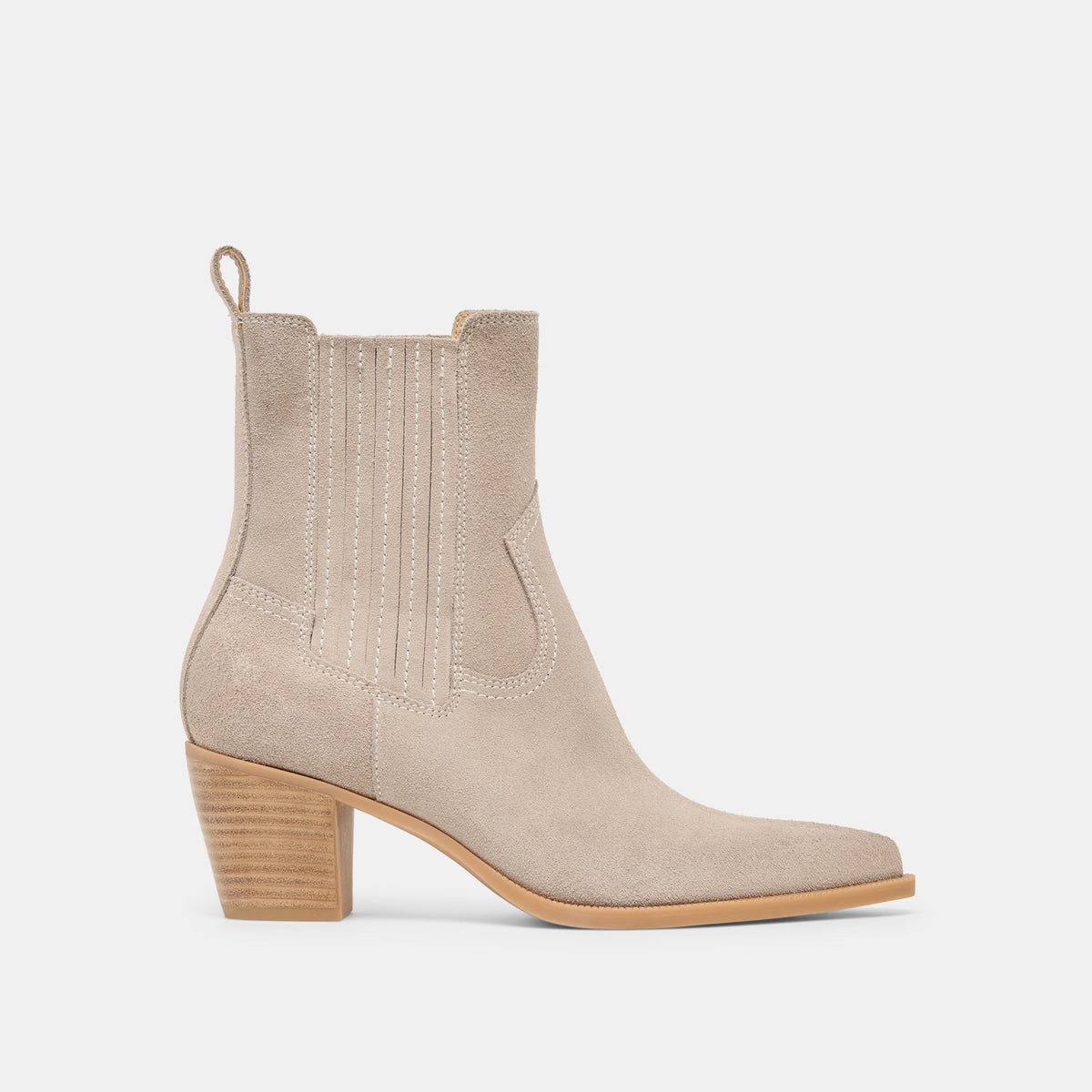 Slim Taupe Suede Booties | Dolce Vita