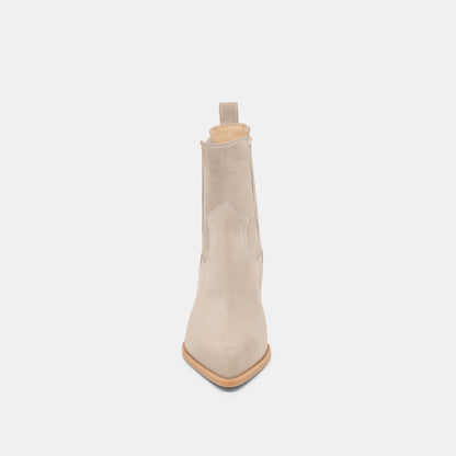 Slim Taupe Suede Booties | Dolce Vita