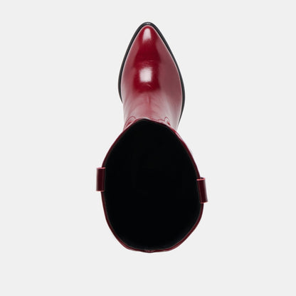 Mirla Oxblood Leather Boots | Dolce Vita