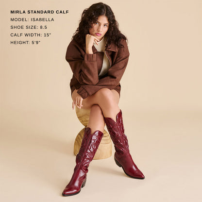 Mirla Oxblood Leather Boots | Dolce Vita