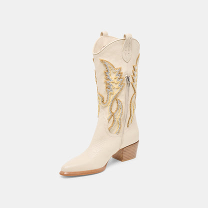 Vila Ivory Leather Boots | Dolce Vita