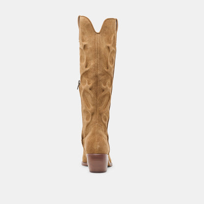 Mirla Lt Brown Suede Boots | Dolce Vita