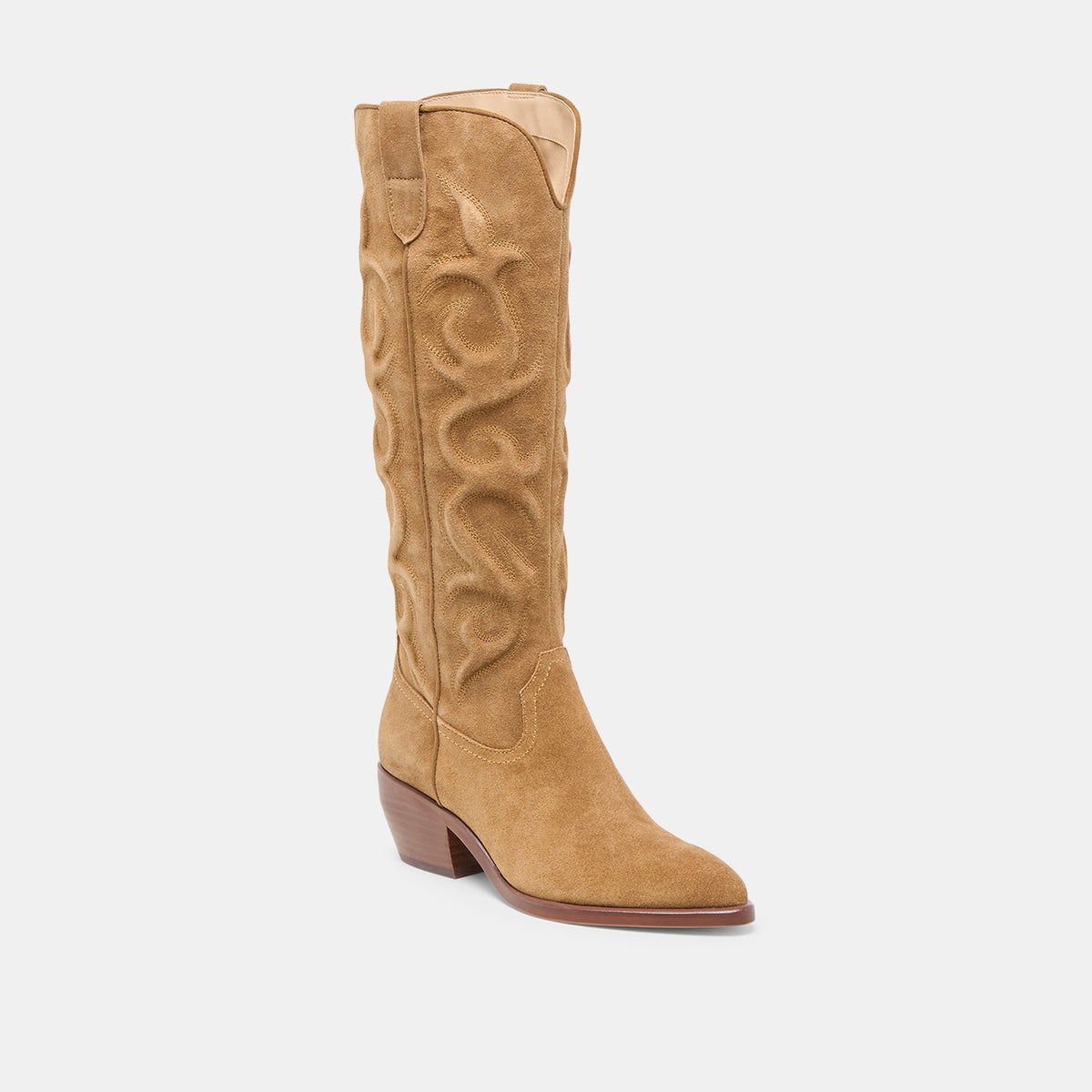 Mirla Lt Brown Suede Boots | Dolce Vita