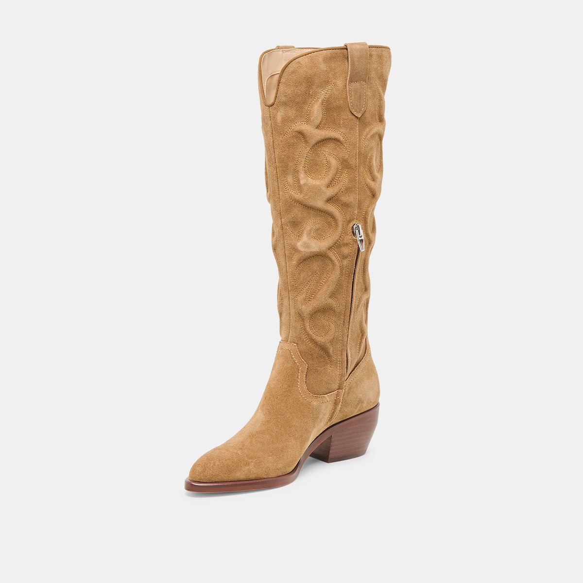 Mirla Lt Brown Suede Boots | Dolce Vita
