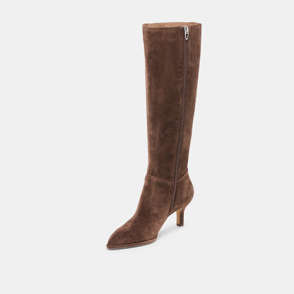 Aldy Dk Brown Suede Boots | Dolce Vita