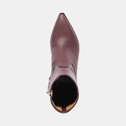 Arya Wine Leather Boots | Rich Leather Wine Boots with Skinny Heel
 – Dolce Vita | Dolce Vita