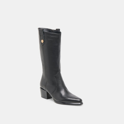 Vern Black Leather Boots | Dolce Vita