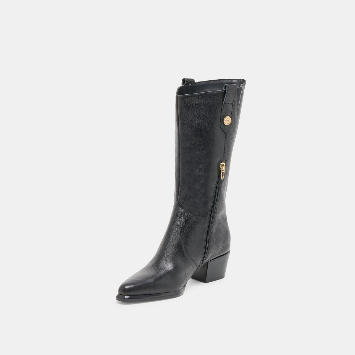 Vern Black Leather Boots | Dolce Vita
