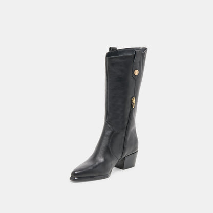 Vern Black Leather Boots | Dolce Vita