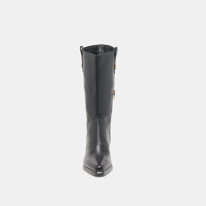 Vern Black Leather Boots | Dolce Vita