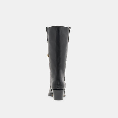 Vern Black Leather Boots | Dolce Vita