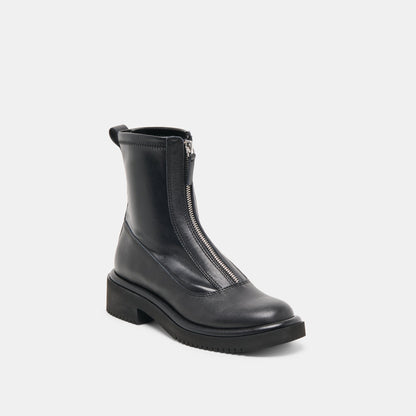 Shante Black Leather Boots | Dolce Vita