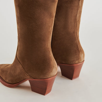 Raj Boots in Brown Suede | Women's Brown Suede Knee-High Boots
 – Dolce Vita | Dolce Vita