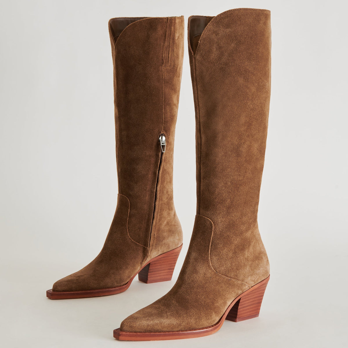 Raj Boots in Brown Suede | Women's Brown Suede Knee-High Boots
 – Dolce Vita | Dolce Vita