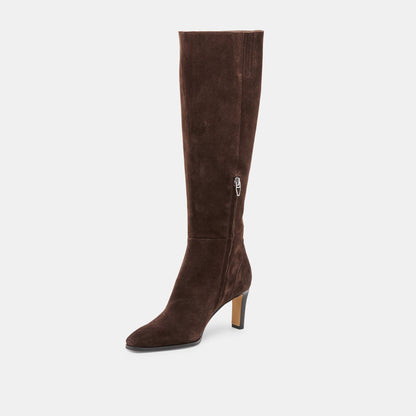 Emmi Dk Brown Suede Boots | Dolce Vita