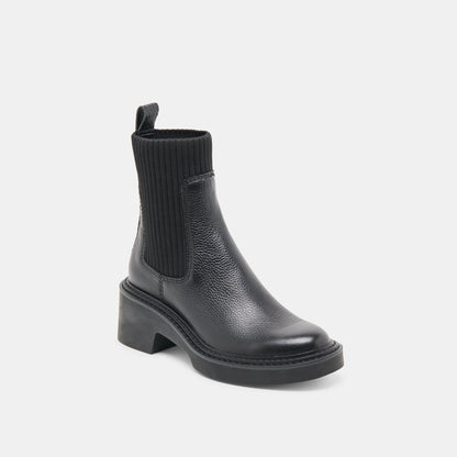 Hilora H2O Waterproof Black Leather Boots | Dolce Vita