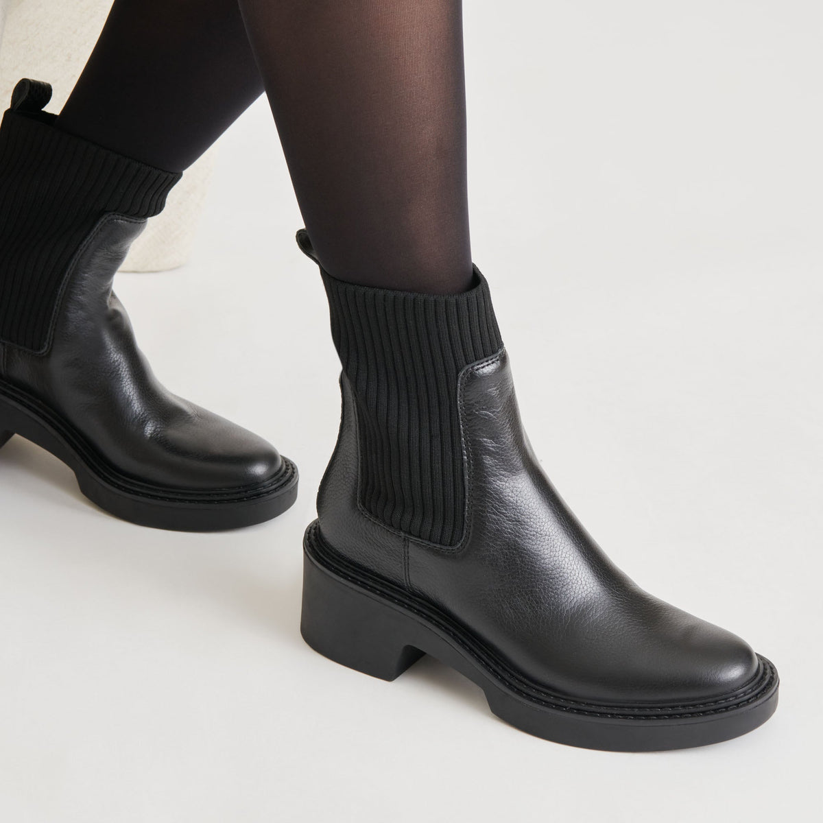 Hilora H2O Waterproof Black Leather Boots | Dolce Vita