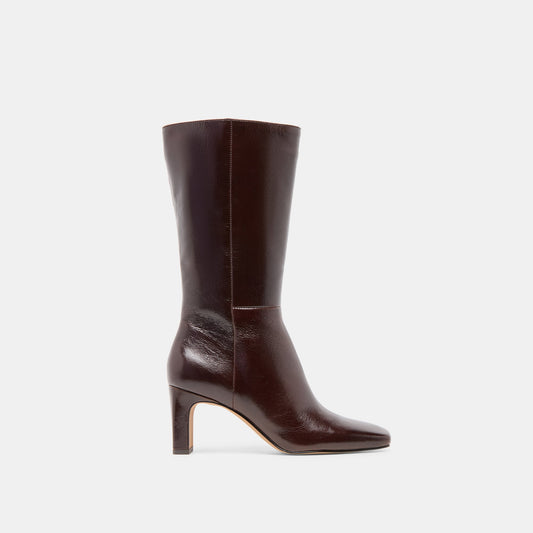 Riggs Chocolate Leather Boots | Dolce Vita