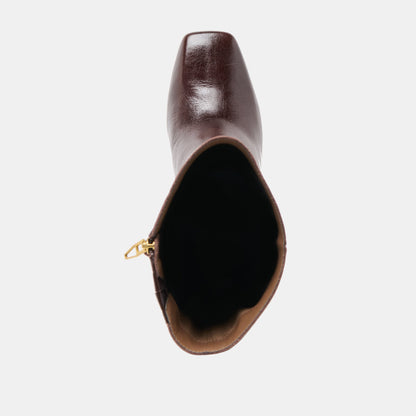 Riggs Chocolate Leather Boots | Dolce Vita