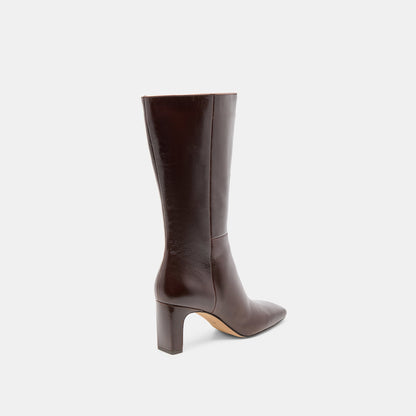 Riggs Chocolate Leather Boots | Dolce Vita