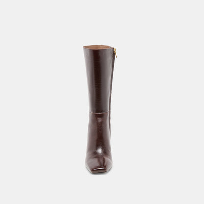 Riggs Chocolate Leather Boots | Dolce Vita