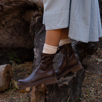 Simaya H2O Waterproof Mahogany Leather Boots | Dolce Vita