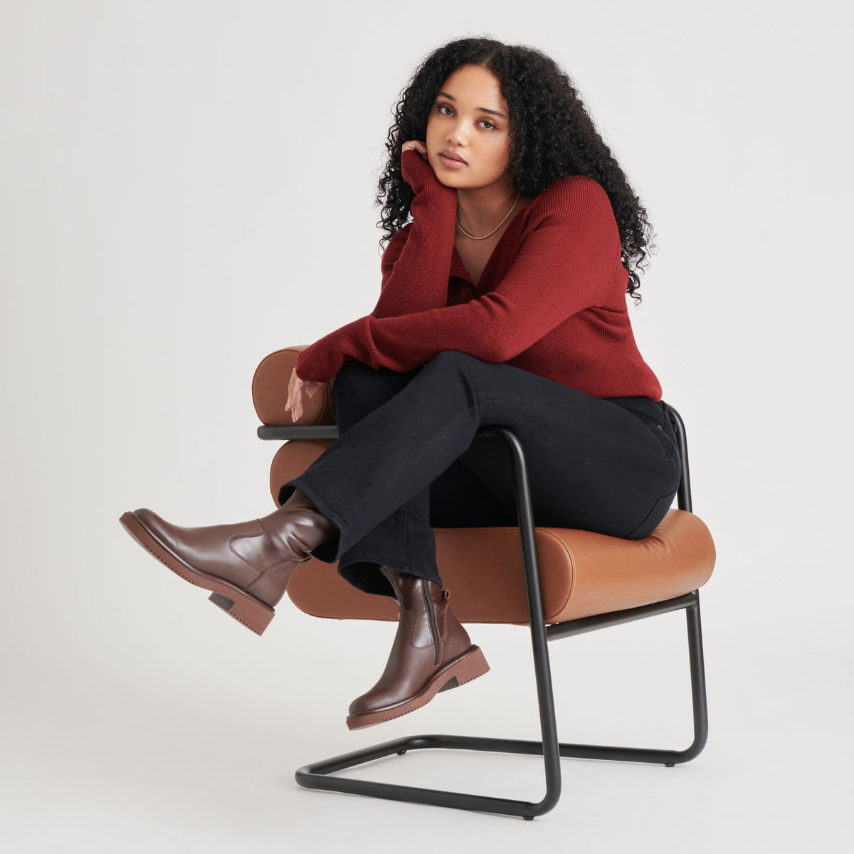 Simaya H2O Waterproof Mahogany Leather Boots | Dolce Vita