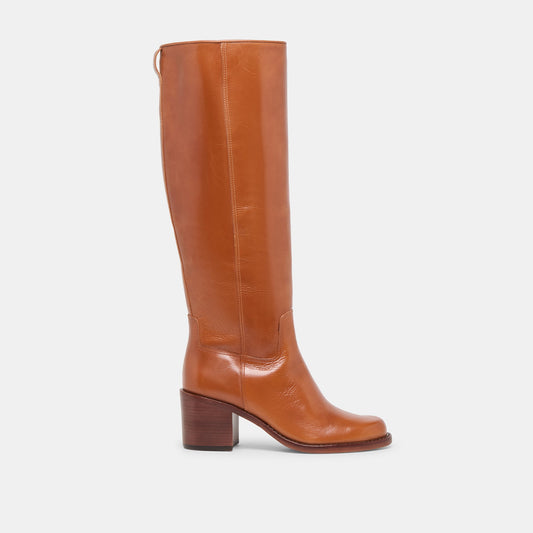 Lucyle Tan Leather Boots | Dolce Vita