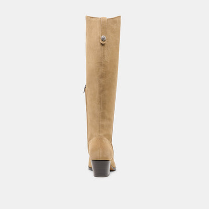 Virona H2O Waterproof Dk Taupe Suede Extra Wide Calf Boots | Dolce Vita