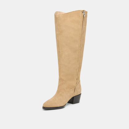 Virona H2O Waterproof Dk Taupe Suede Extra Wide Calf Boots | Dolce Vita