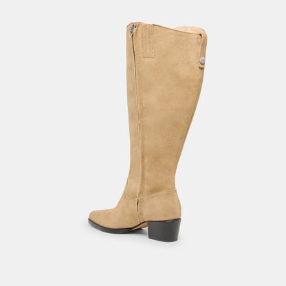 Virona H2O Waterproof Dk Taupe Suede Extra Wide Calf Boots | Dolce Vita