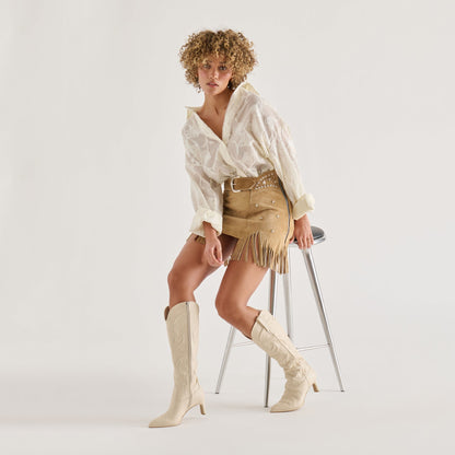 Alisa Creme Leather Boots | Dolce Vita