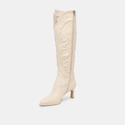 Alisa Creme Leather Boots | Dolce Vita