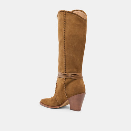 Jody Lt Brown Suede Boots | Dolce Vita