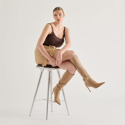 Kinzy Camel Suede Boots | Dolce Vita