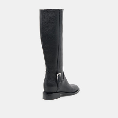 Kilian H2O Waterproof Black Leather Wide Calf Boots | Dolce Vita