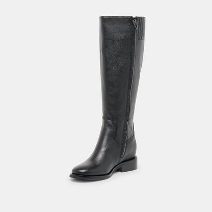 Kilian H2O Waterproof Black Leather Wide Calf Boots | Dolce Vita