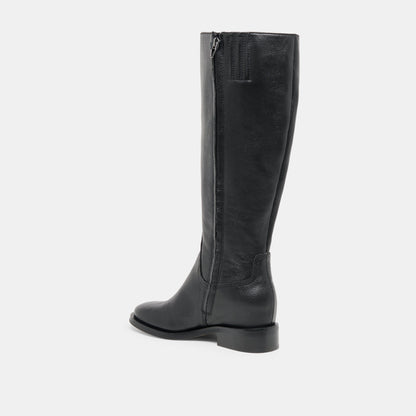 Kilian H2O Waterproof Black Leather Wide Calf Boots | Dolce Vita