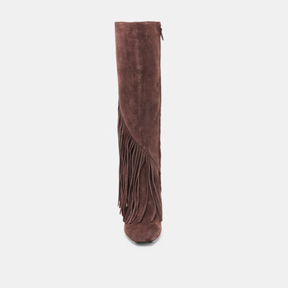Giano Mahogany Suede Boots | Dolce Vita