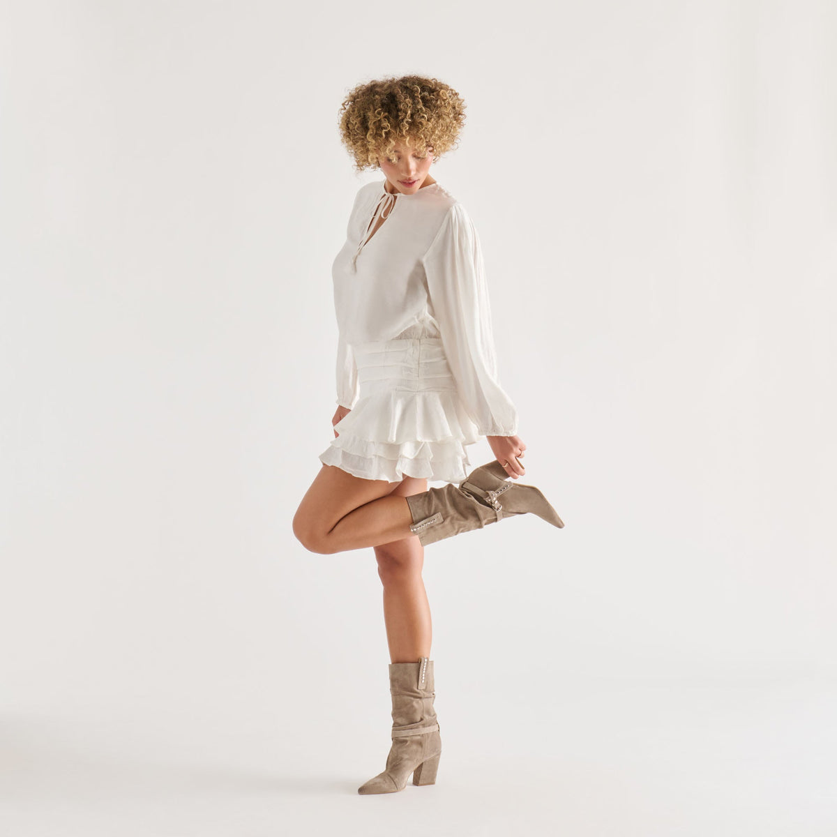 Morla Taupe Suede Boots | Dolce Vita