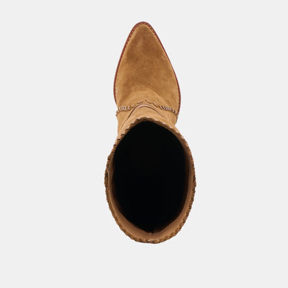 Jody Lt Brown Suede Wide Calf Boots | Dolce Vita
