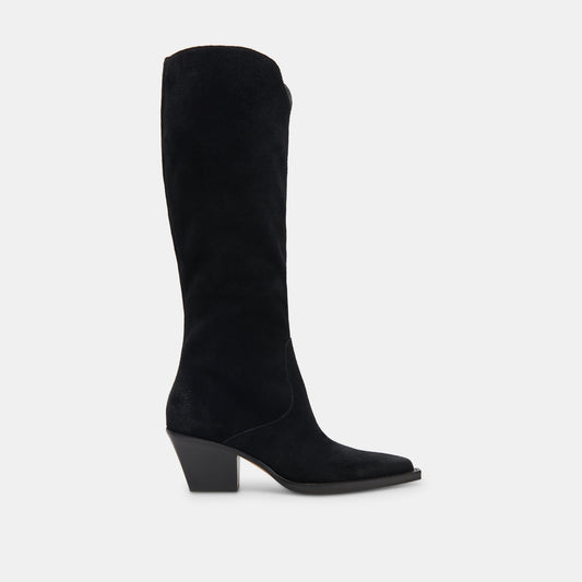 Raj Extra Wide Calf Onyx Suede Boots | Suede Wide Calf Boots
 – Dolce Vita | Dolce Vita