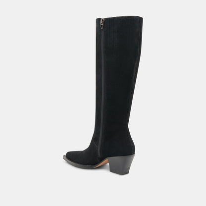 Raj Extra Wide Calf Onyx Suede Boots | Suede Wide Calf Boots
 – Dolce Vita | Dolce Vita