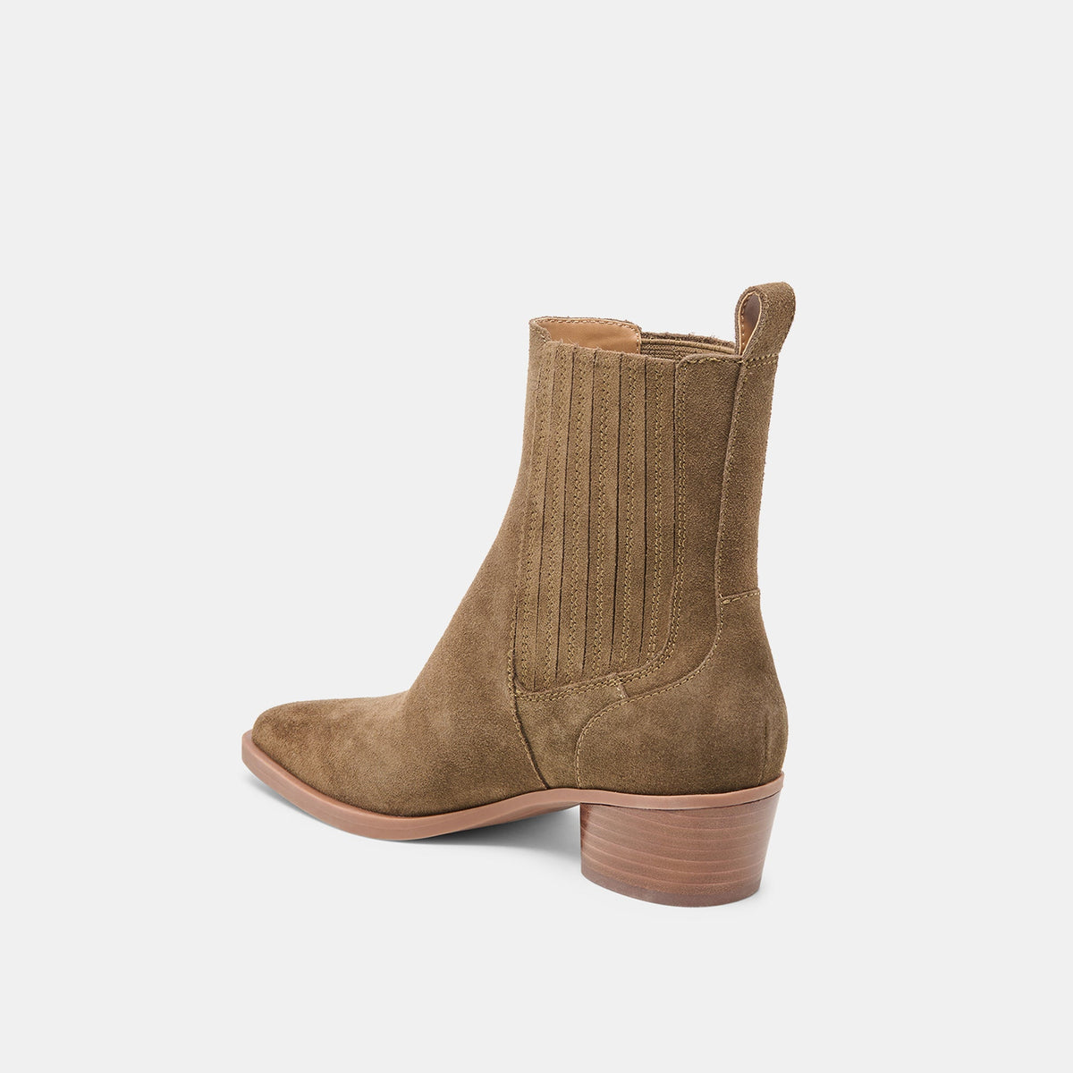 Faint H2O Waterproof Olive Suede Booties | Dolce Vita