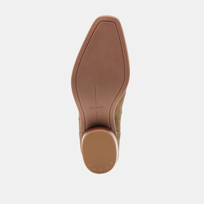 Faint H2O Waterproof Olive Suede Booties | Dolce Vita