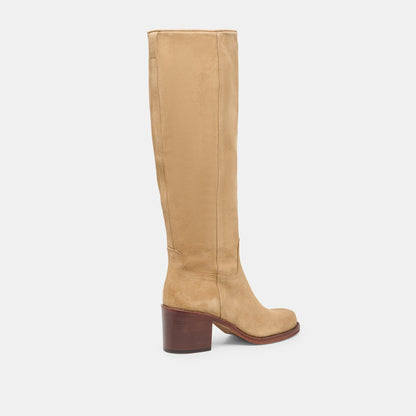 Lucyle Wide Calf Dk Taupe Suede Boots | Dolce Vita
