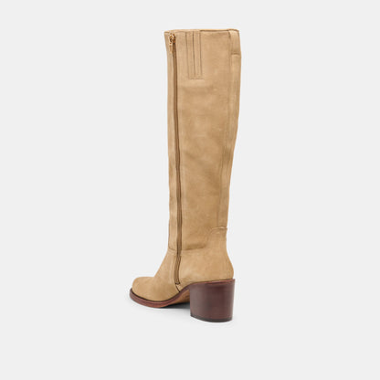 Lucyle Wide Calf Dk Taupe Suede Boots | Dolce Vita
