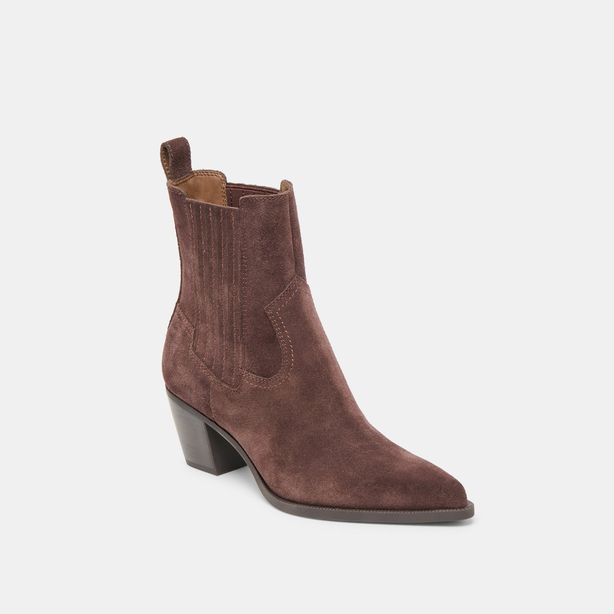 Slim Mahogany Suede Booties | Dolce Vita