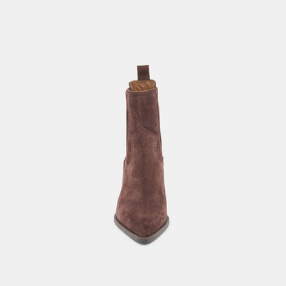 Slim Mahogany Suede Booties | Dolce Vita