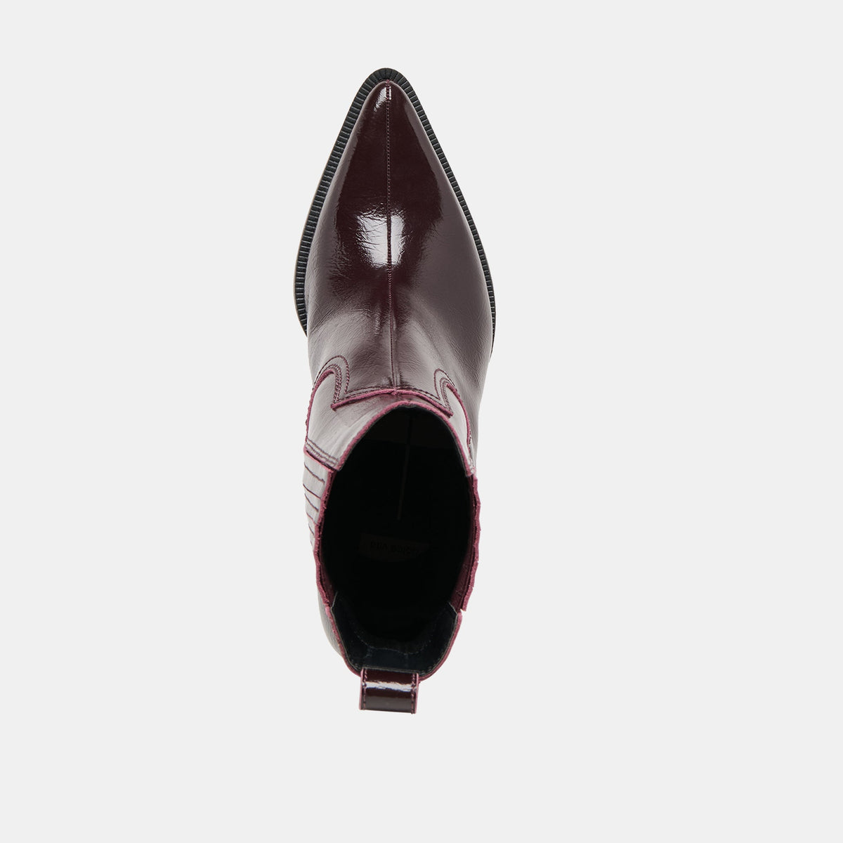 Slim Mulberry Crinkle Patent Booties | Dolce Vita